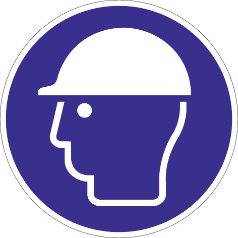 Gebotszeichen Kopfschutz benutzen  ASR A1.3/DIN EN ISO 7010 Kunststoff Produktbild BIGPIC L