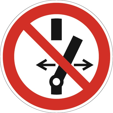 Verbotszeichen ASR A1.3/DIN EN ISO 7010   Schalten verboten Kunststoff Produktbild BIGPIC L