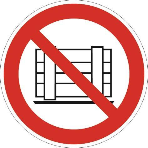 Verbotszeichen ASR A1.3/DIN EN ISO 7010   Abstellen oder Lagern verboten Folie Produktbild BIGPIC L