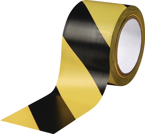 Bodenmarkierungsband PVC ROCOL Easy Tape schwarz/gelb Länge 33 m Breite 75 mm Produktbild BIGPIC L