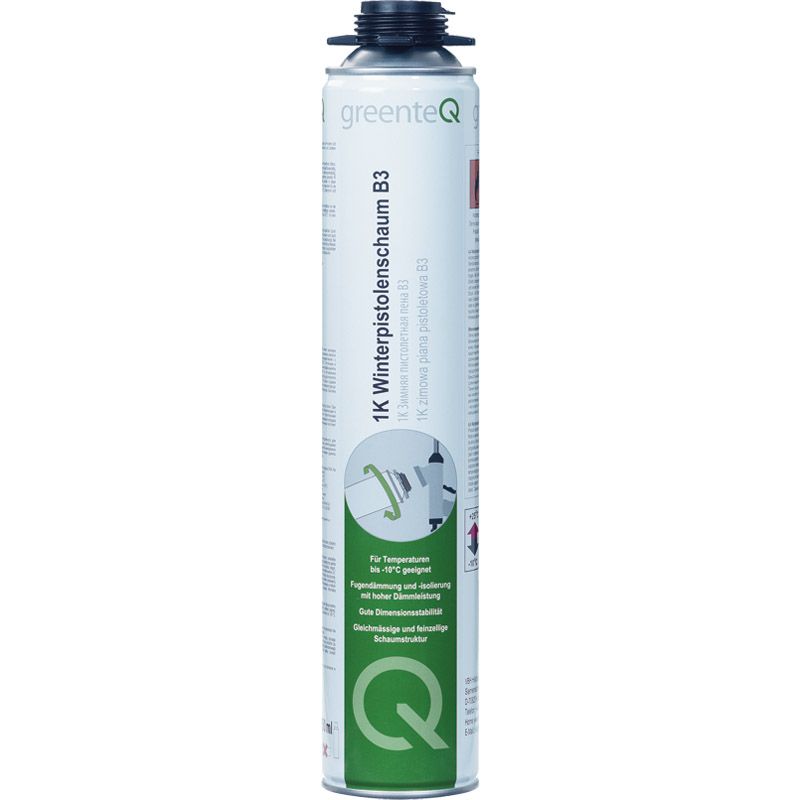 greenteQ 1K-Winterpistolenschaum B3 750ml o.PDR D/GB/CZ Produktbild BIGPIC L