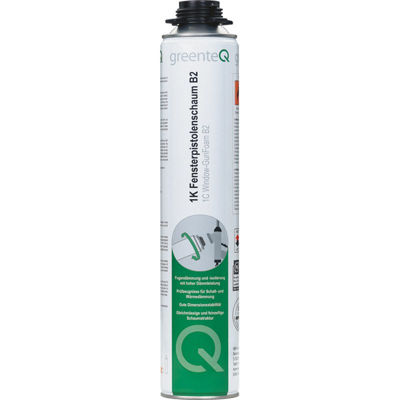 greenteQ 1K-Fensterpistolenschaum B2 750ml m.PDR D/GB Produktbild BIGPIC L