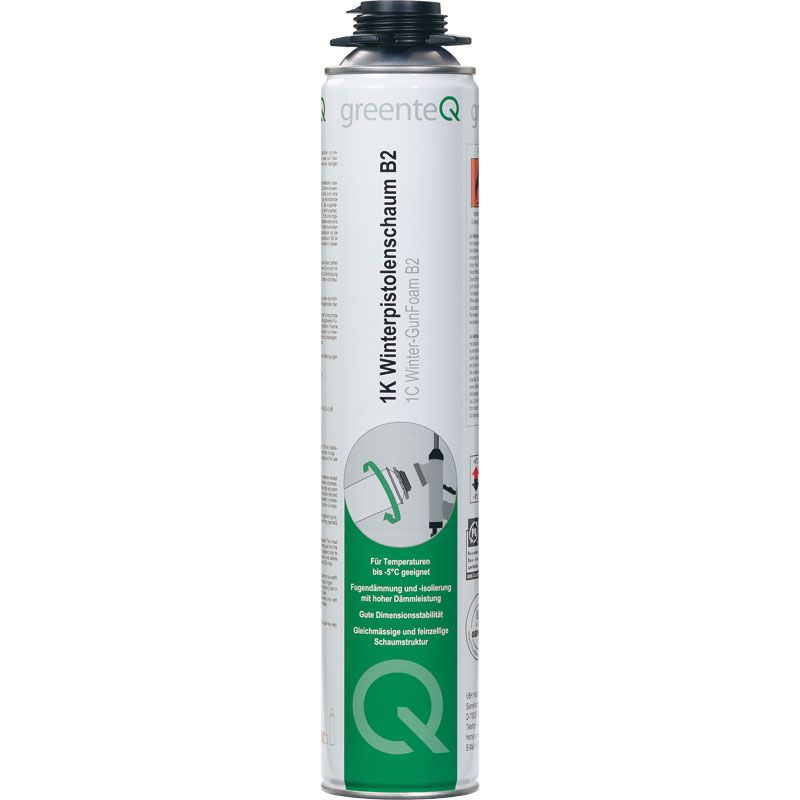 greenteQ 1K-Fensterpistolenschaum B2 750ml o.PDR D/GB/CZ Produktbild BIGPIC L