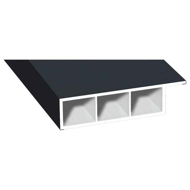 Kammerprofil 60x15mm Lg. 6,00m foliert, mit Nase 70 1605-167 Anthrazitgrau Produktbild BIGPIC L