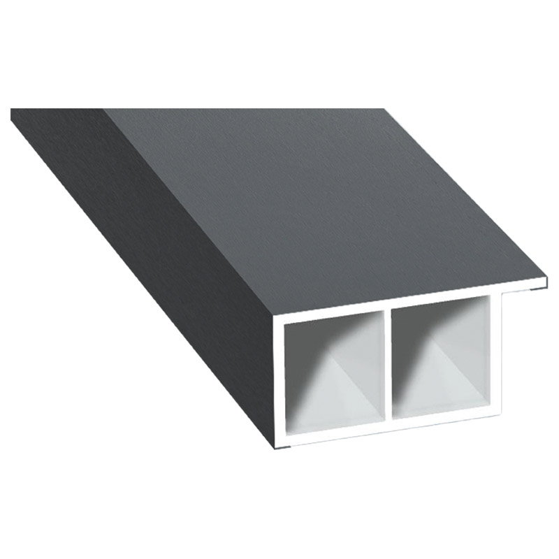 Kammerprofil 30x15mm Lg. 6,00m foliert, mit Nase 70 1205-167 Basaltgrau Produktbild BIGPIC L