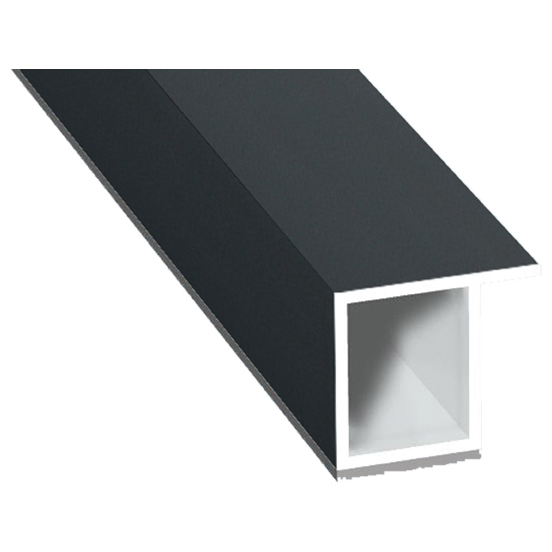Kammerprofil 17x15mm SK Lg. 6,00m foliert, mit Nase 70 1605-083 Anthrazitgrau Glatt Produktbild BIGPIC L