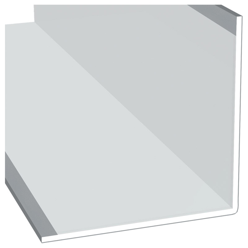 Winkelprofil 100x100x3mm Lg. 6,00m Außen foliert 71 5505-083 Silbergrau Glatt Produktbild BIGPIC L