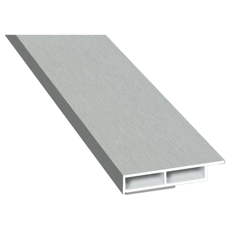 Kammerprofil 40x7mm SK Lg. 6,00m foliert mit Nase 436 1001 Metbrush Aluminium Produktbild BIGPIC L