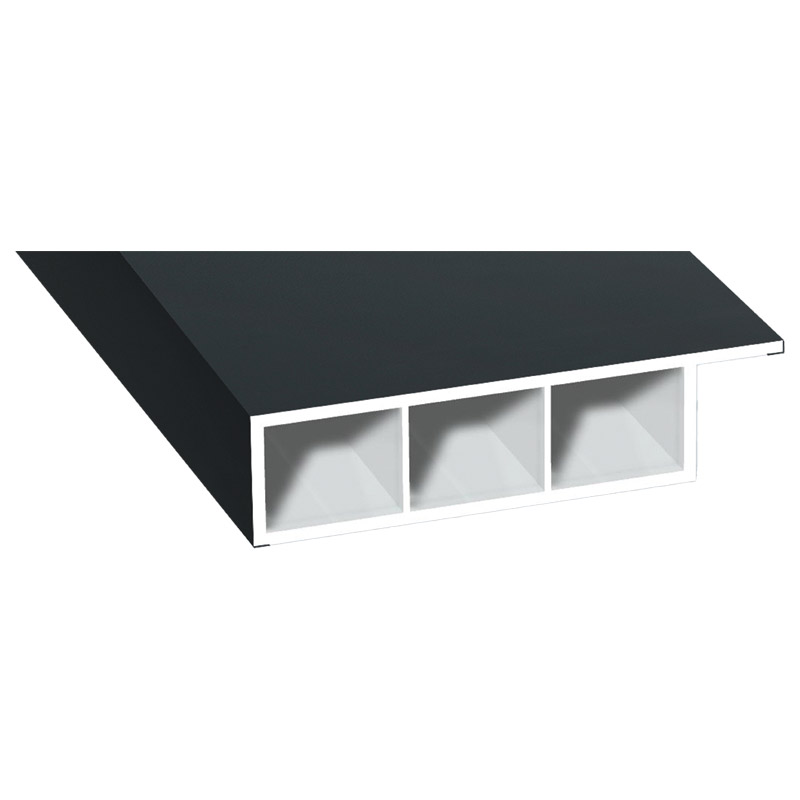 Kammerprofil 60x15mm Lg. 6,00m foliert, mit Nase 70 1605-083 Anthrazitgrau Glatt Produktbild BIGPIC L