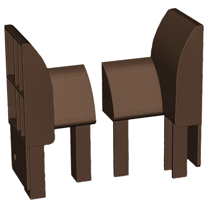 Einlauftrichter für RF 920/930/M927 /922/934/934N/948/A-M927 Braun, VE: 100 Paar  für Flatterleiste/Traverse Produktbild BIGPIC L