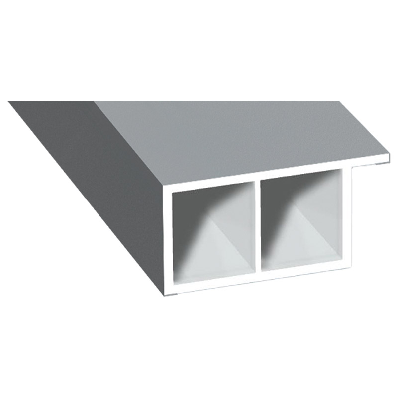 Kammerprofil 30x15mm Lg. 6,00m foliert, mit Nase 71 5505-083 Silbergrau Glatt Produktbild BIGPIC L