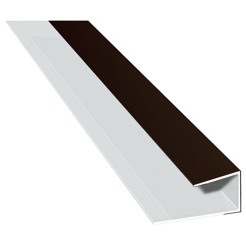 U-Profil 34x21x24mm Lg. 6,00m foliert 88 7505-167 Schokobraun Produktbild BIGPIC L