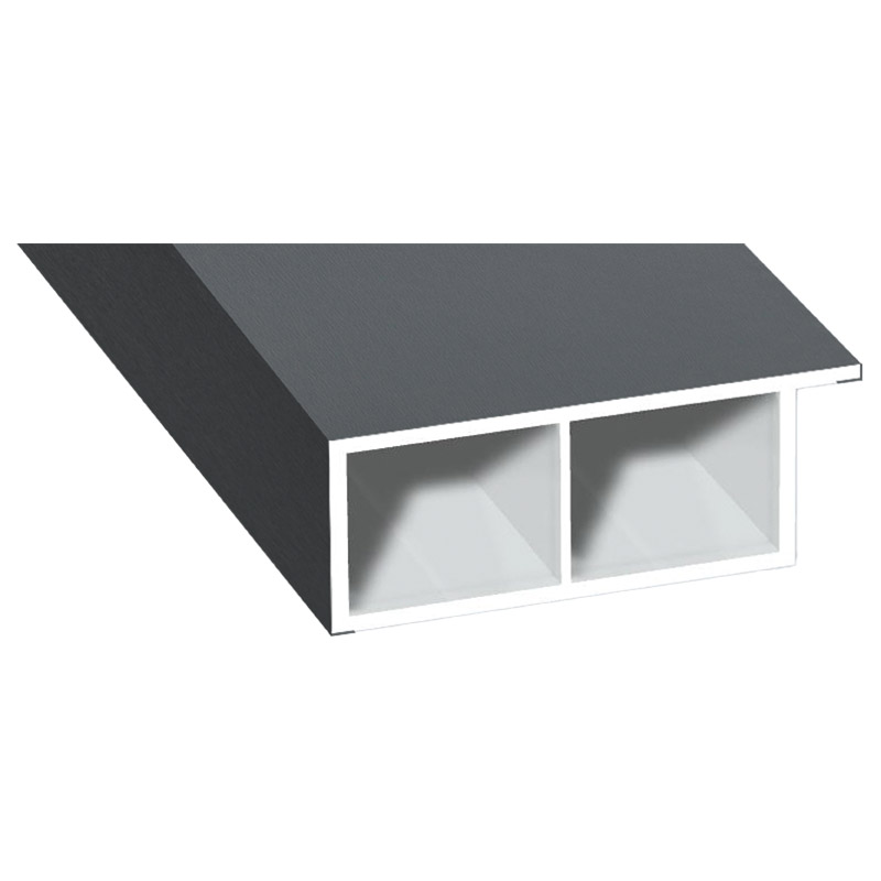 Kammerprofil 40x15mm Lg. 6,00m foliert, mit Nase 70 1205-167 Basaltgrau Produktbild BIGPIC L
