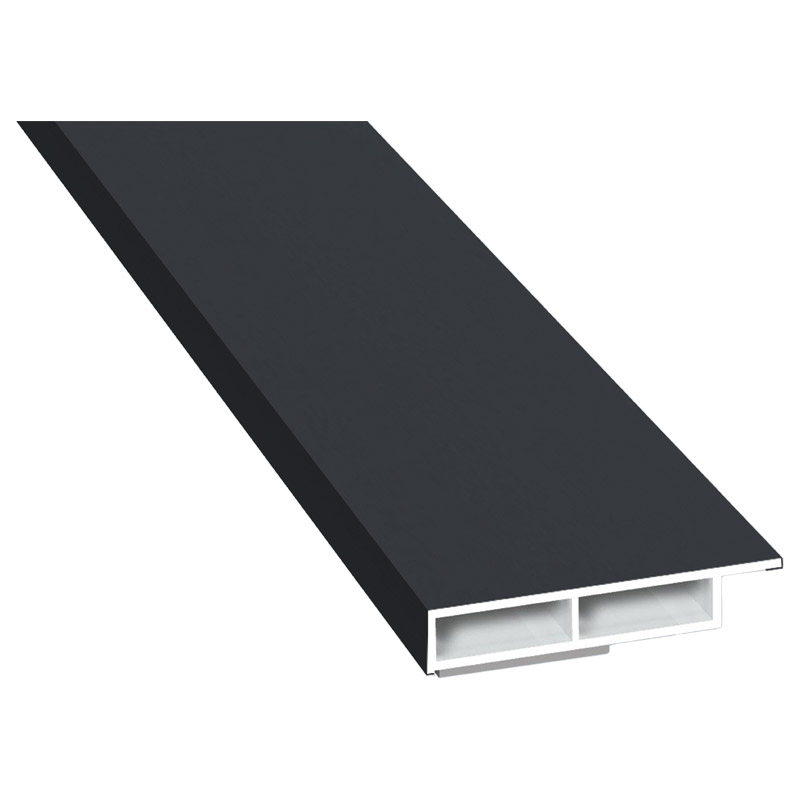 Kammerprofil 40x7 mm SK Lg. 6,00 m foliert mit Nase 701505-083 Schiefergrau Glatt Produktbild BIGPIC L