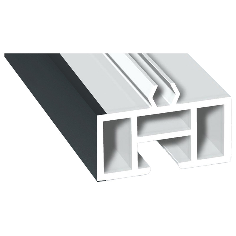 Aufdopplungsprofil 40x20mm Lg. 6,00m foliert 70 1605-083 Anthrazitgrau Glatt Produktbild BIGPIC L