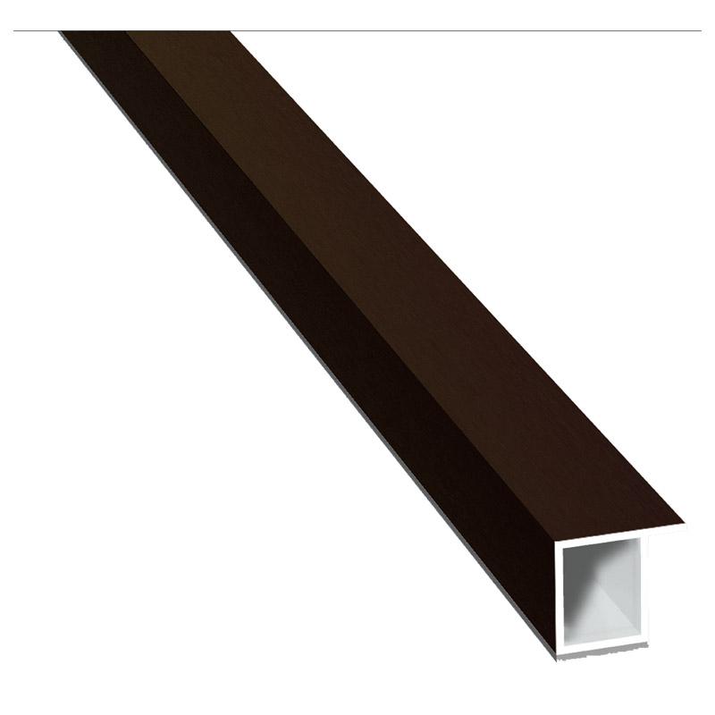 Kammerprofil 17x15mm SK Lg. 6,00m foliert, mit Nase 88 7505-167 Schokobraun Produktbild BIGPIC L