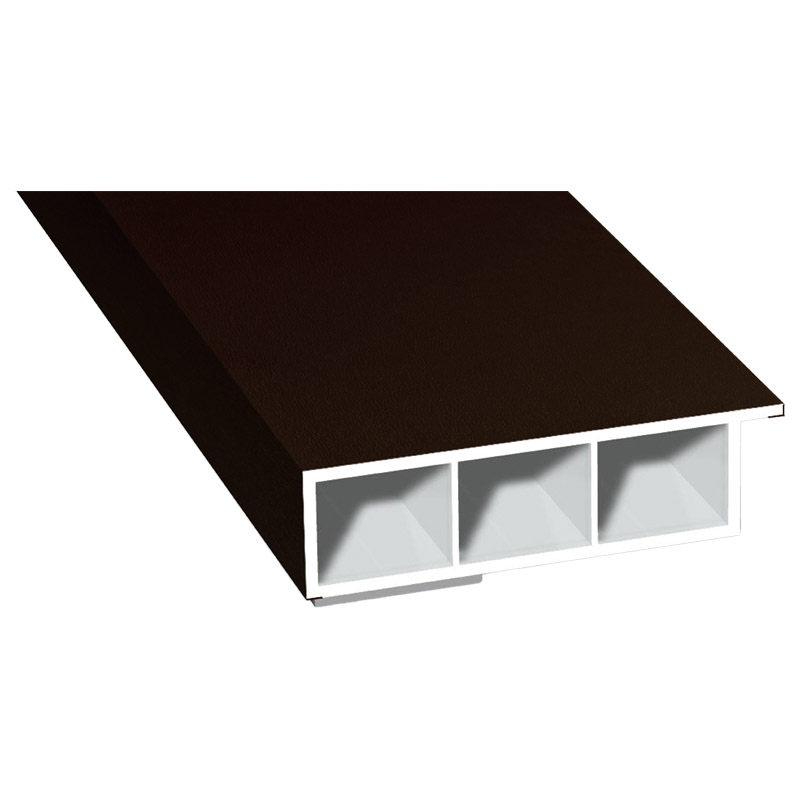 Kammerprofil 60x15mm SK Lg. 6,00m foliert, mit Nase 88 7505-167 Schokobraun Produktbild BIGPIC L