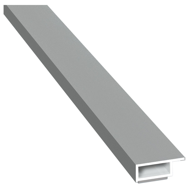 Kammerprofil 20x7 mm SK Lg. 6,00 m foliert mit Nase 70 0405-083 Signalgrau Glatt Produktbild BIGPIC L
