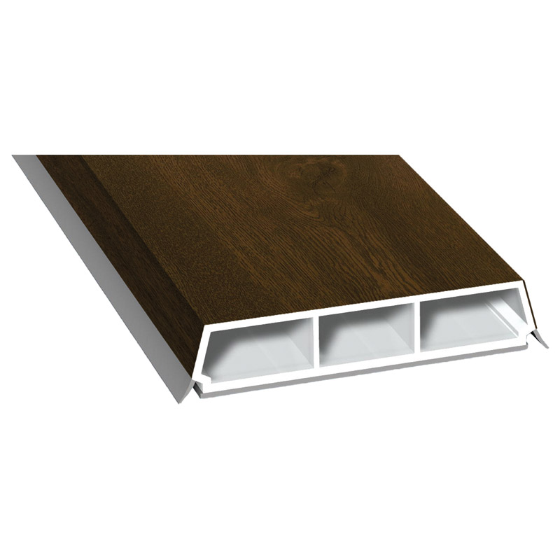 Trapez-Sprosse 65mm SK Lg. 6,00m foliert, mit zwei schwarzen Weichlippen 217 8007-167 Nussbaum Produktbild BIGPIC L