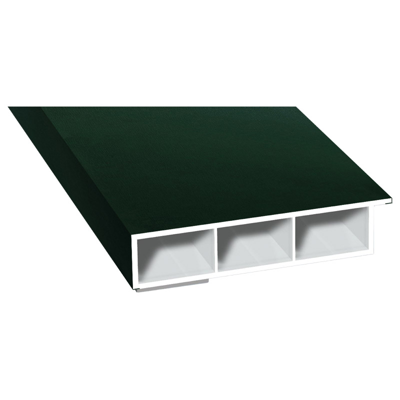 Kammerprofil 80x15mm SK Lg. 6,00m foliert, mit Nase 61 2505-167 Dunkelgrün Produktbild BIGPIC L