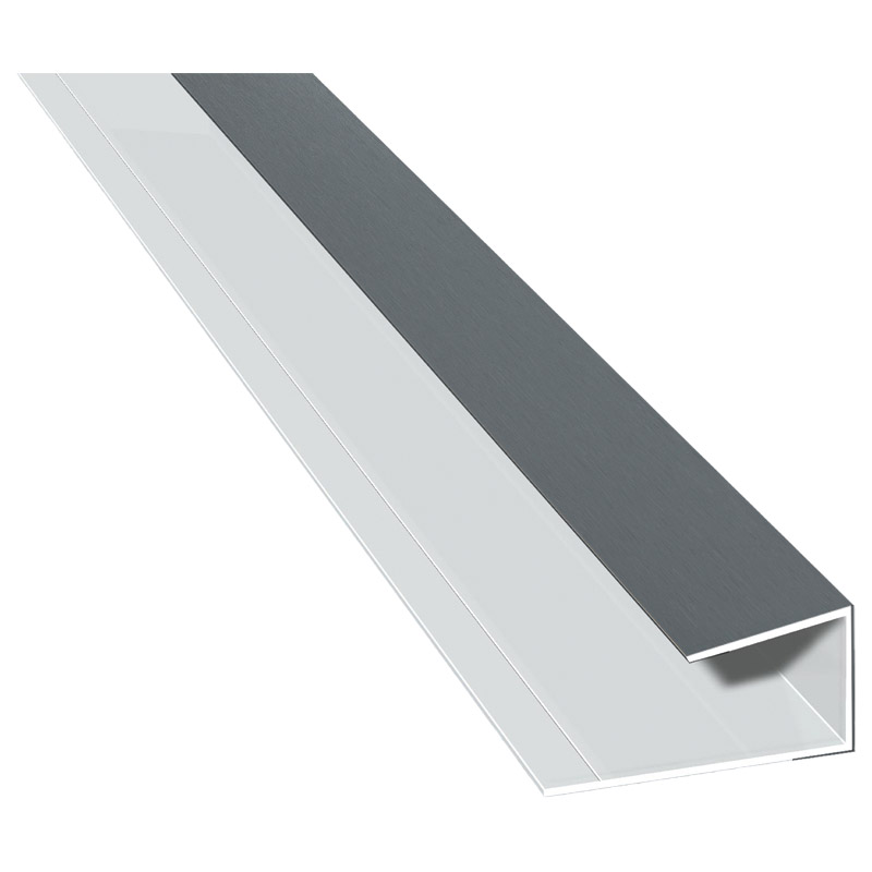 U-Profil 34x21x24mm Lg. 6,00m foliert 70 1205-167 Basaltgrau Produktbild BIGPIC L