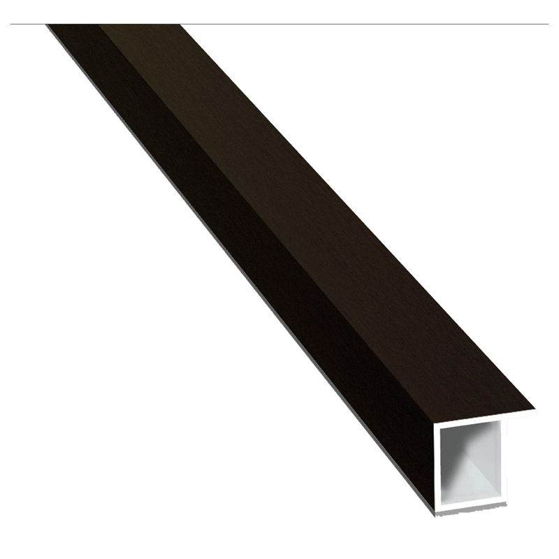 Kammerprofil 17x15mm SK Lg. 6,00m foliert, mit Nase 85 1805-167 Schwarzbraun Produktbild BIGPIC L