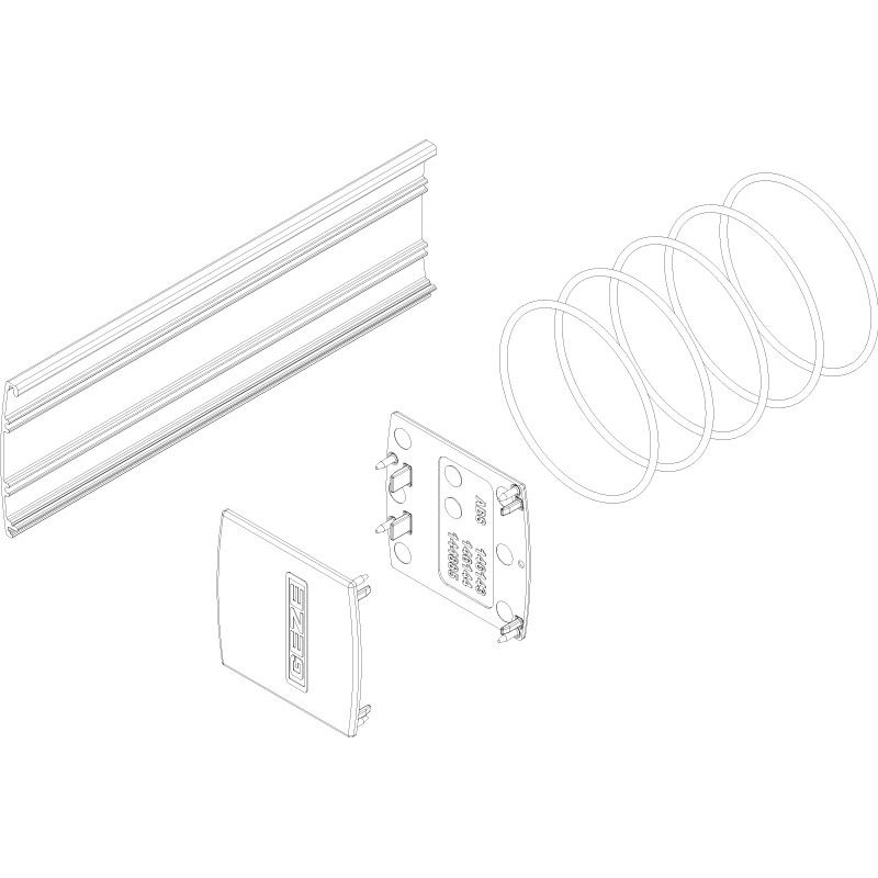 GEZE Set Abdeckprofil Rückseite LEVOLAN 60 / 120 Produktbild BIGPIC L