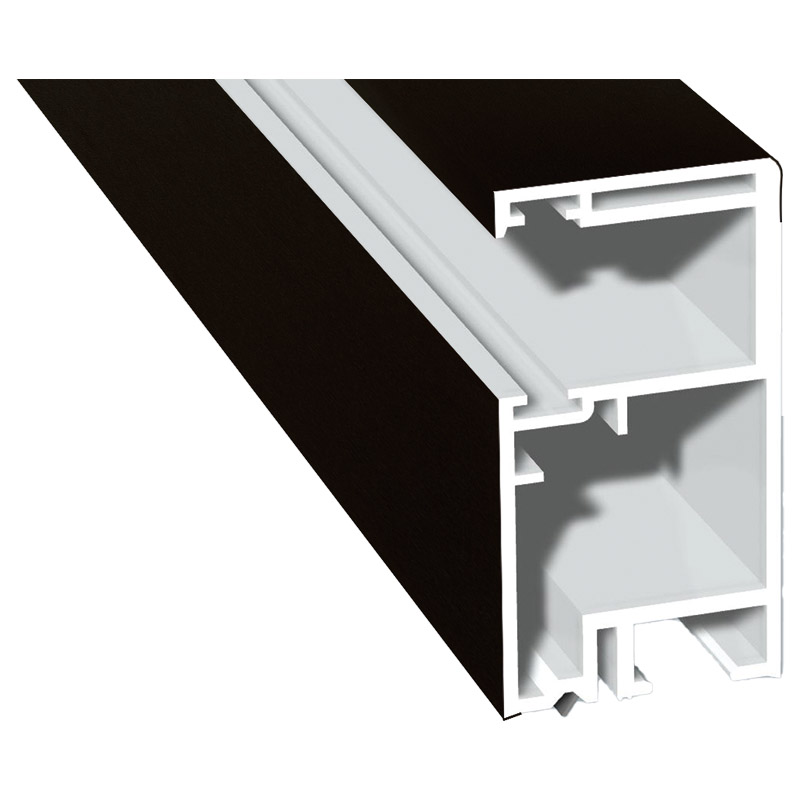 Rollladenführung 30x57mm Lg. 6,00m foliert, GK Braun, ohne Bürste 85 1805-167 Schwarzbraun Produktbild BIGPIC L