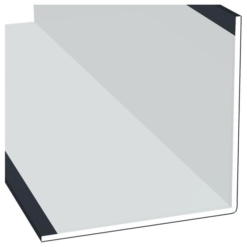 Winkelprofil 100x100x3mm Lg. 6,00m Außen foliert 70 1605-167 Anthrazitgrau Produktbild BIGPIC L