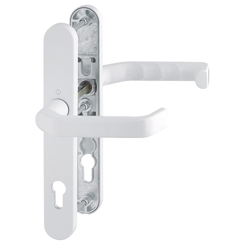 1313G/3357N Garnitur/F9016 verkehrsweiß/8mm/Profilzylinder 92mm/Türdicke 67-72mm/ Produktbild BIGPIC L