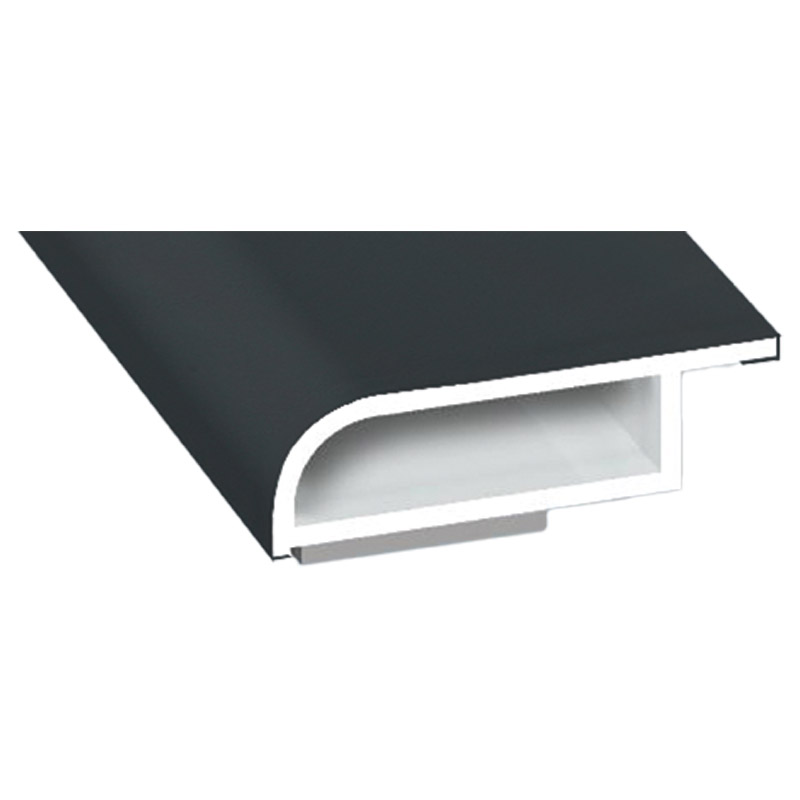 Kammerprofil 25x7mm SK Lg. 6,00m foliert mit Nase 70 1605-083 Anthrazitgrau Glatt Produktbild BIGPIC L
