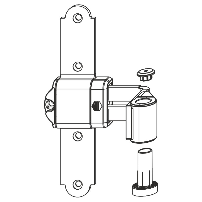 Kreuzband MMV seitl. reg. o.Ans.Lasche KR= 32-55 AT= 37-45 Schwarz-S Produktbild BIGPIC L