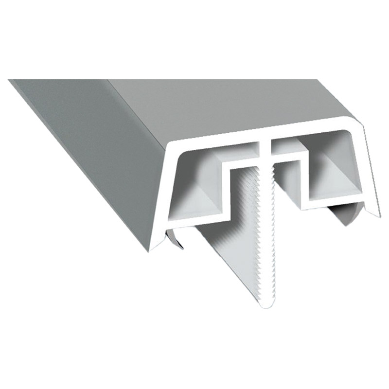 Kopplungsabdeckungsprofil Lg. 6,50m foliert 70 0405-083 Signalgrau Glatt Produktbild BIGPIC L