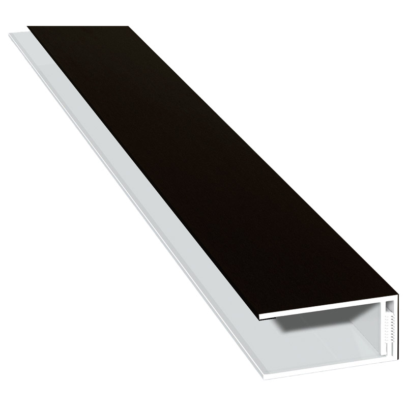 U-Profil zweiteilig 41x20mm Lg. 6,00m foliert 85 1805-167 Schwarzbraun Produktbild BIGPIC L