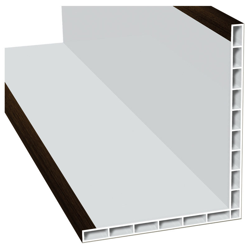 Hohlkammerwinkel 110x90mm Lg. 6,00m foliert 316 7004-167 Mooreiche Produktbild BIGPIC L