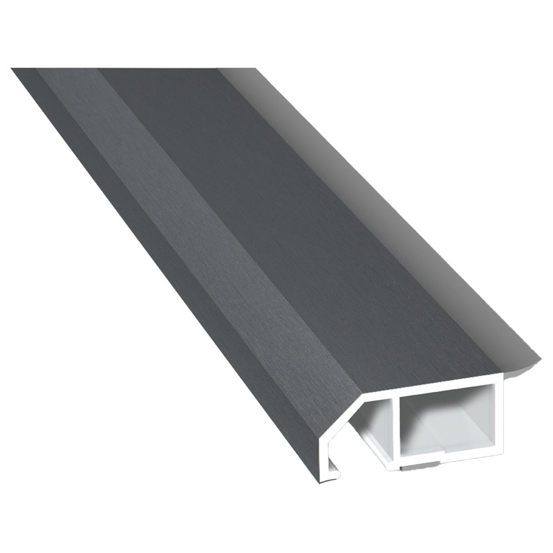 Anschluß-Profil 40mm WL SK Lg. 6,00m foliert, klipsbar, WL Schwarz70 1205-167 Basaltgrau Produktbild BIGPIC L