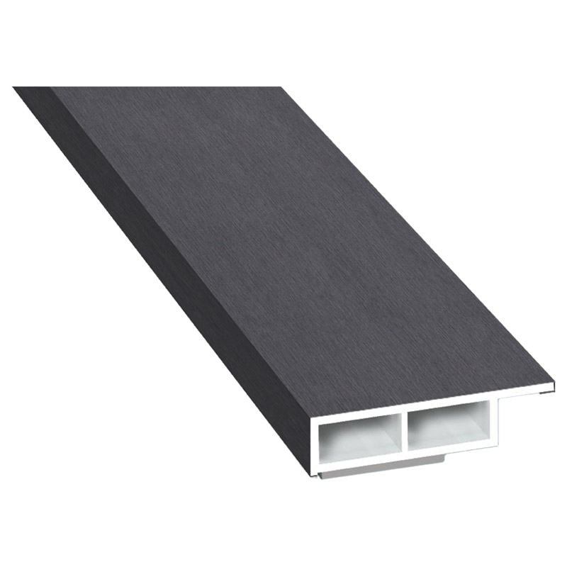 Kammerprofil 30x7mm SK Lg. 6,00m foliert mit Nase 436 1006metbrush Anthrazitgrau Produktbild BIGPIC L