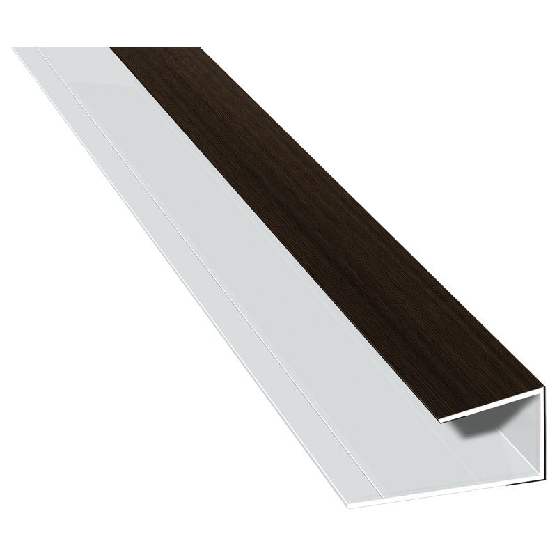 U-Profil 34x21x24mm Lg. 6,00m foliert 316 7004-167 Mooreiche Produktbild BIGPIC L