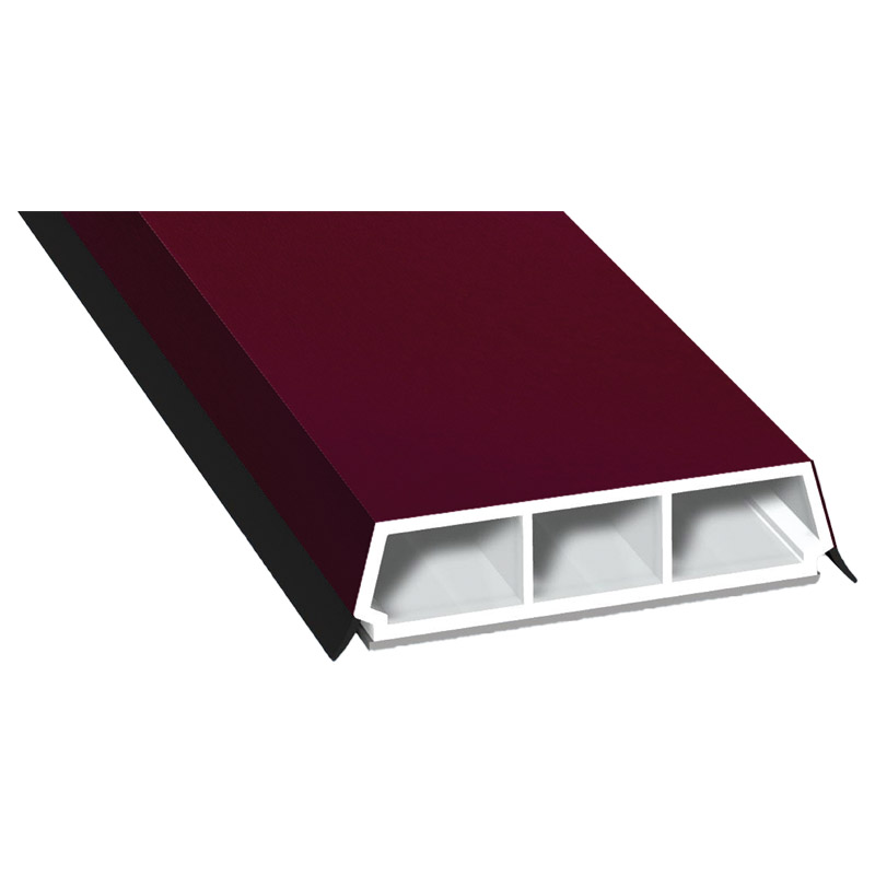 Trapez-Sprosse 52mm SK Lg. 6,00m foliert, mit zwei schwarzen Weichlippen 300505-167 Weinrot Produktbild BIGPIC L