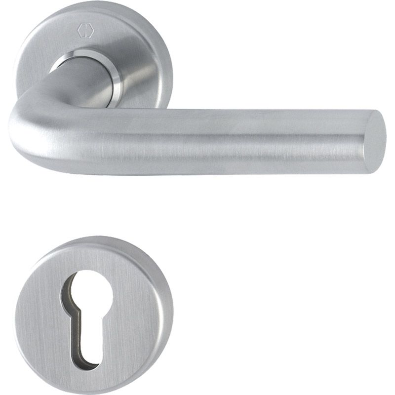 E150Z/42/42S Halbgarnitur, Innenseite links, HOPPE Schnellstift/für Kombi-Schutz/für ES1 (SK2)/F69 Edelstahl matt/8mm/Pr Produktbild BIGPIC L