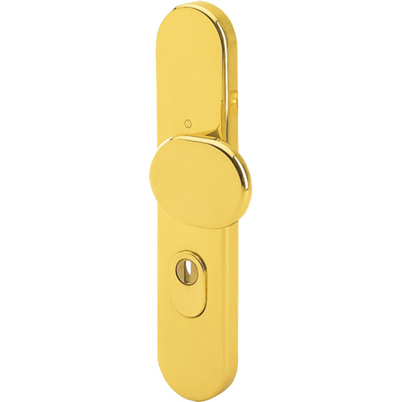 M86G/3332ZA /für Kombi-Schutz/für ES1 (SK2)/F77-R Messingf.poliert - Resista®/Türdicke 37-42mm/Profilzylinder 72mm/8mm/ Produktbild BIGPIC L