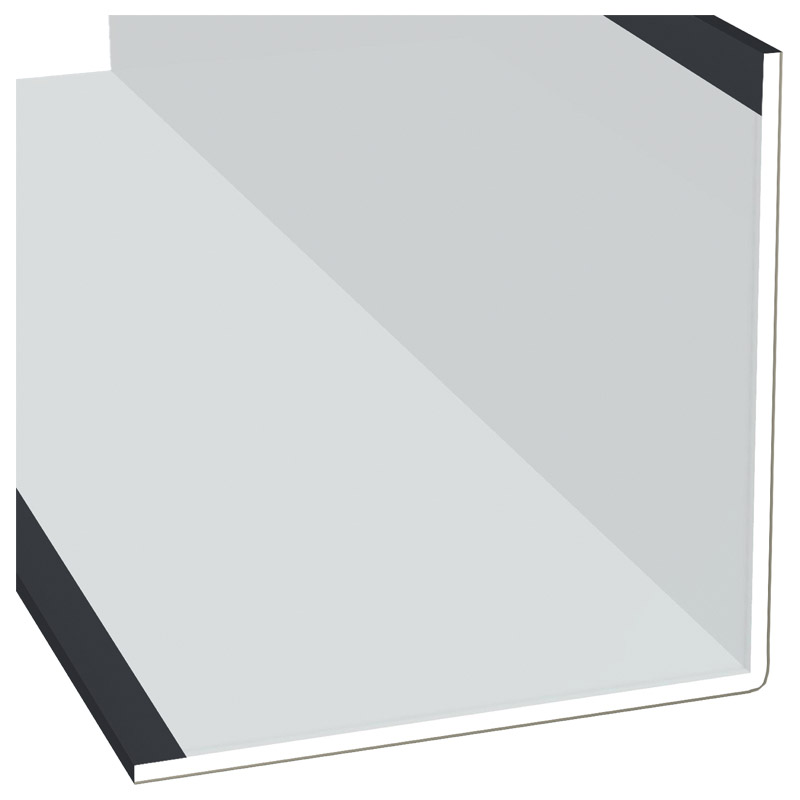 Winkelprofil 100x100x3mm Lg. 6,00m Außen foliert 701505-083 Schiefergrau Glatt Produktbild BIGPIC L