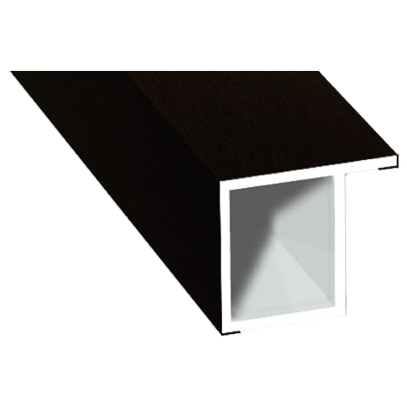 Kammerprofil 17x15mm Lg. 6,00m foliert, mit Nase 85 1805-167 Schwarzbraun Produktbild BIGPIC L