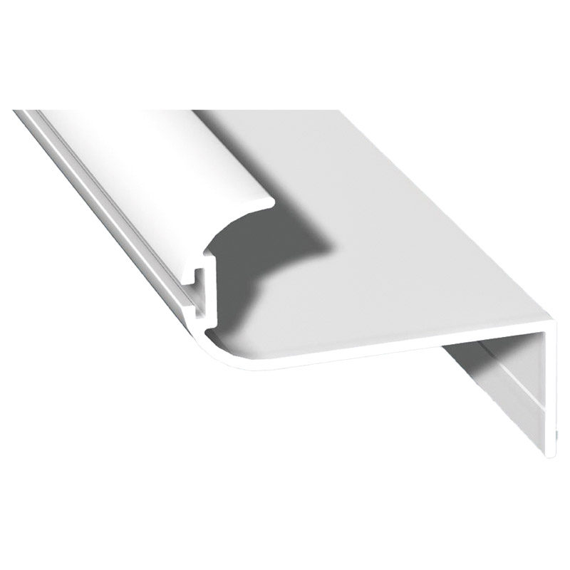 ALU Abrollprofil 52x24mm Lg. 6,00m Weiß ähnlich RAL 9016, VE: 12m Produktbild BIGPIC L