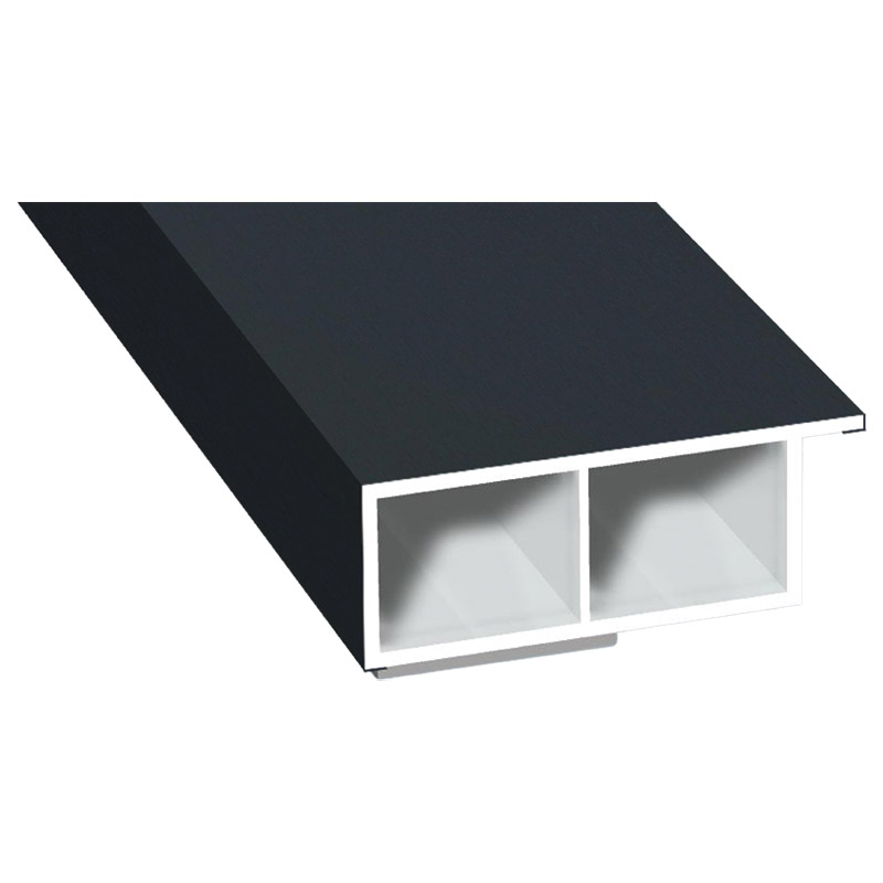 Kammerprofil 40x15mm SK Lg. 6,00m foliert, mit Nase 70 1605-167 Anthrazitgrau Produktbild BIGPIC L