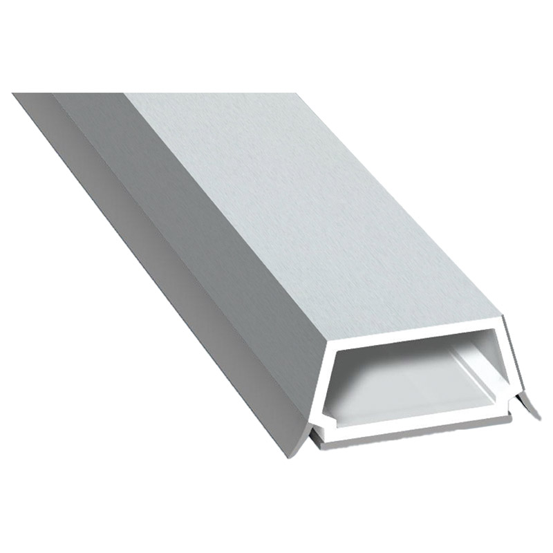 Trapez-Sprosse 27mm SK Lg. 6,00m foliert, mit zwei schwarzen Weichlippen 72 5105-167 Lichtgrau Produktbild BIGPIC L