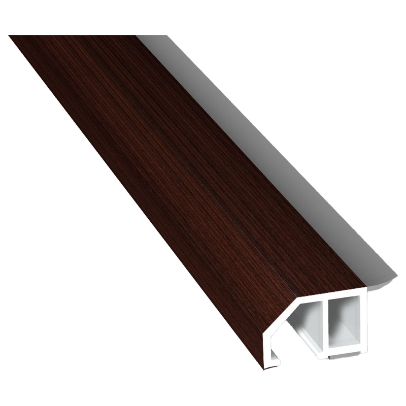 Anschluß-Profil 30mm WL SK Lg. 6,00m foliert, klipsbar, WL Schwarz209 7013-167 Mahagoni Produktbild BIGPIC L