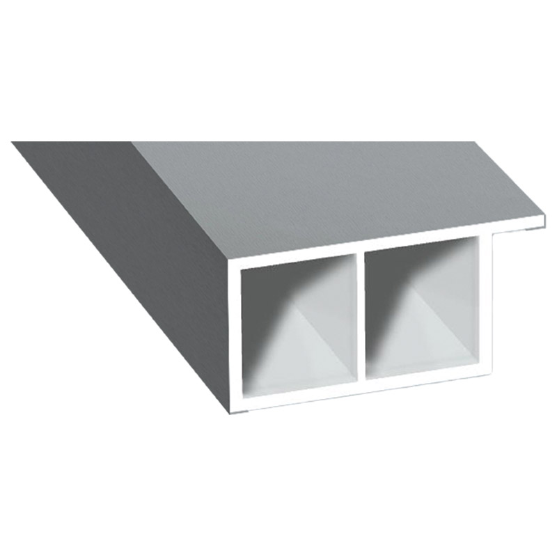 Kammerprofil 30x15mm Lg. 6,00m foliert, mit Nase 71 5505-167 Silbergrau Produktbild BIGPIC L