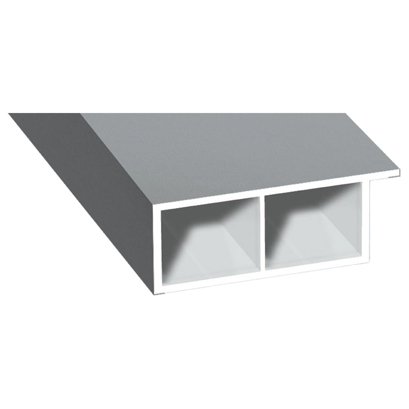 Kammerprofil 40x15mm Lg. 6,00m foliert, mit Nase 71 5505-167 Silbergrau Produktbild BIGPIC L