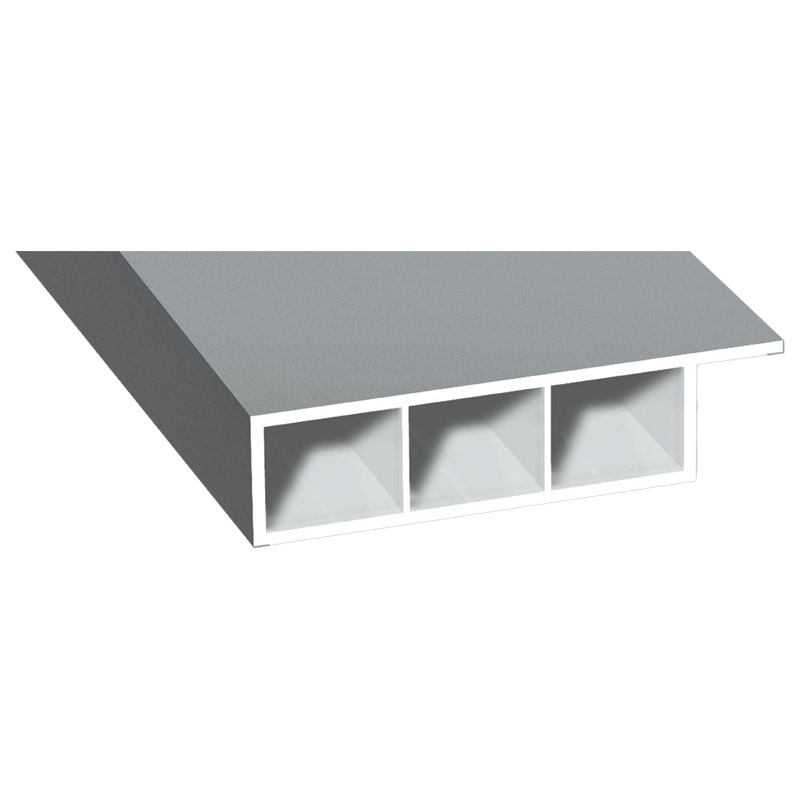 Kammerprofil 60x15mm Lg. 6,00m foliert, mit Nase 71 5505-167 Silbergrau Produktbild BIGPIC L